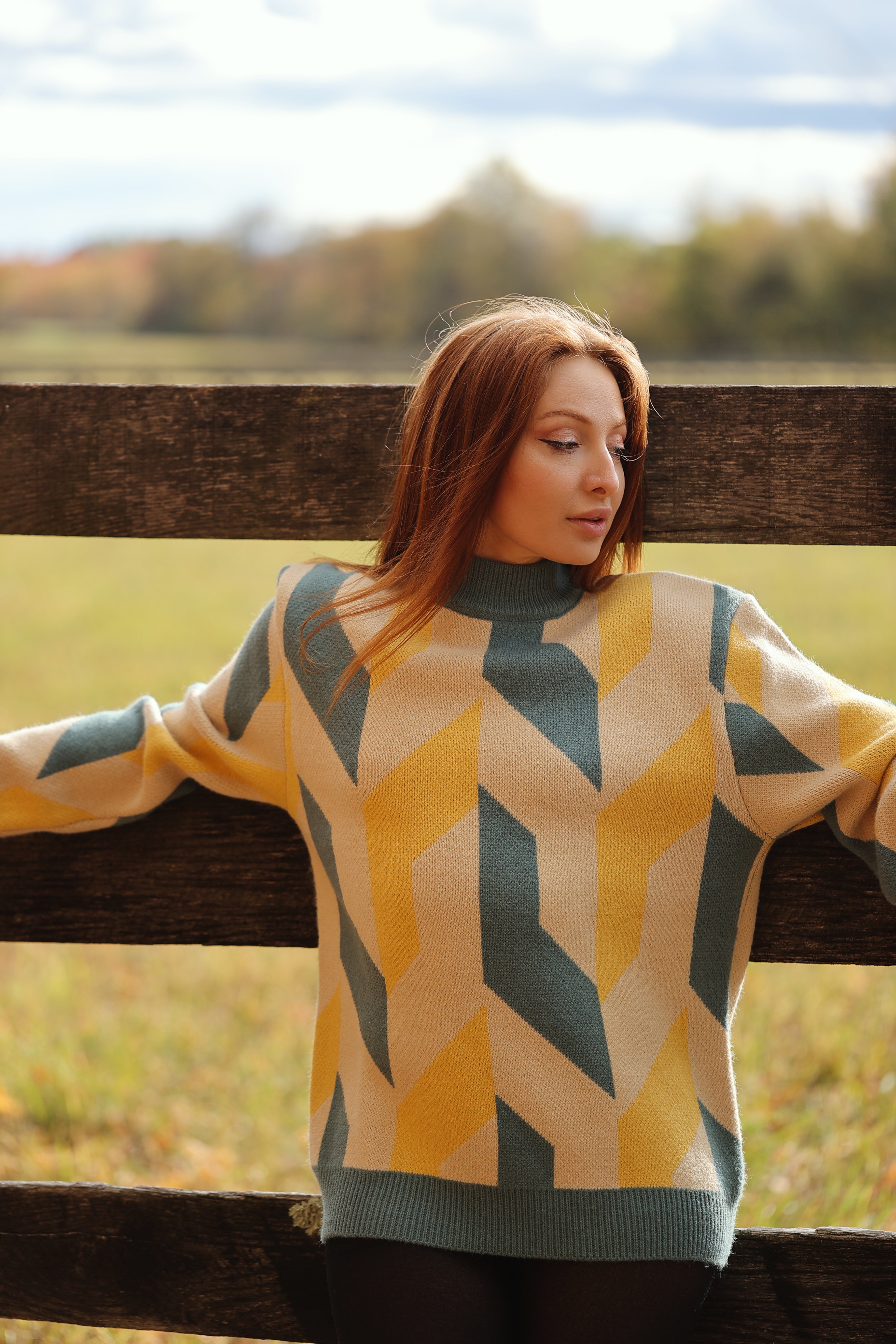 Knitted sweater geometry