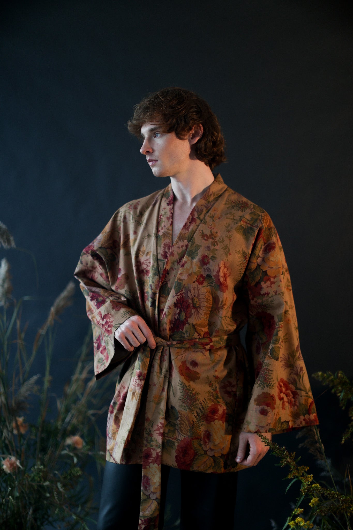 Linen kimono "Flowers"