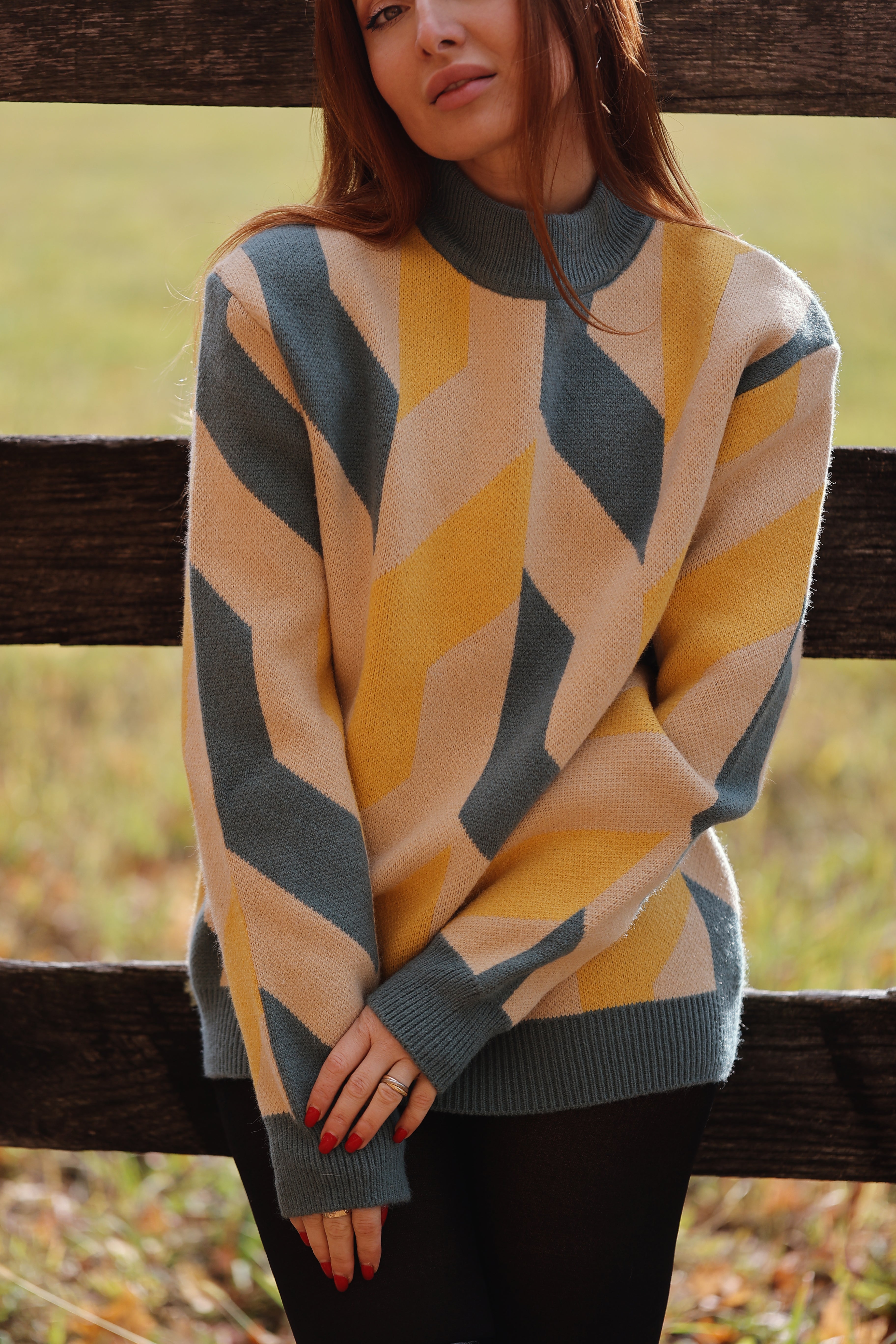 Knitted sweater geometry