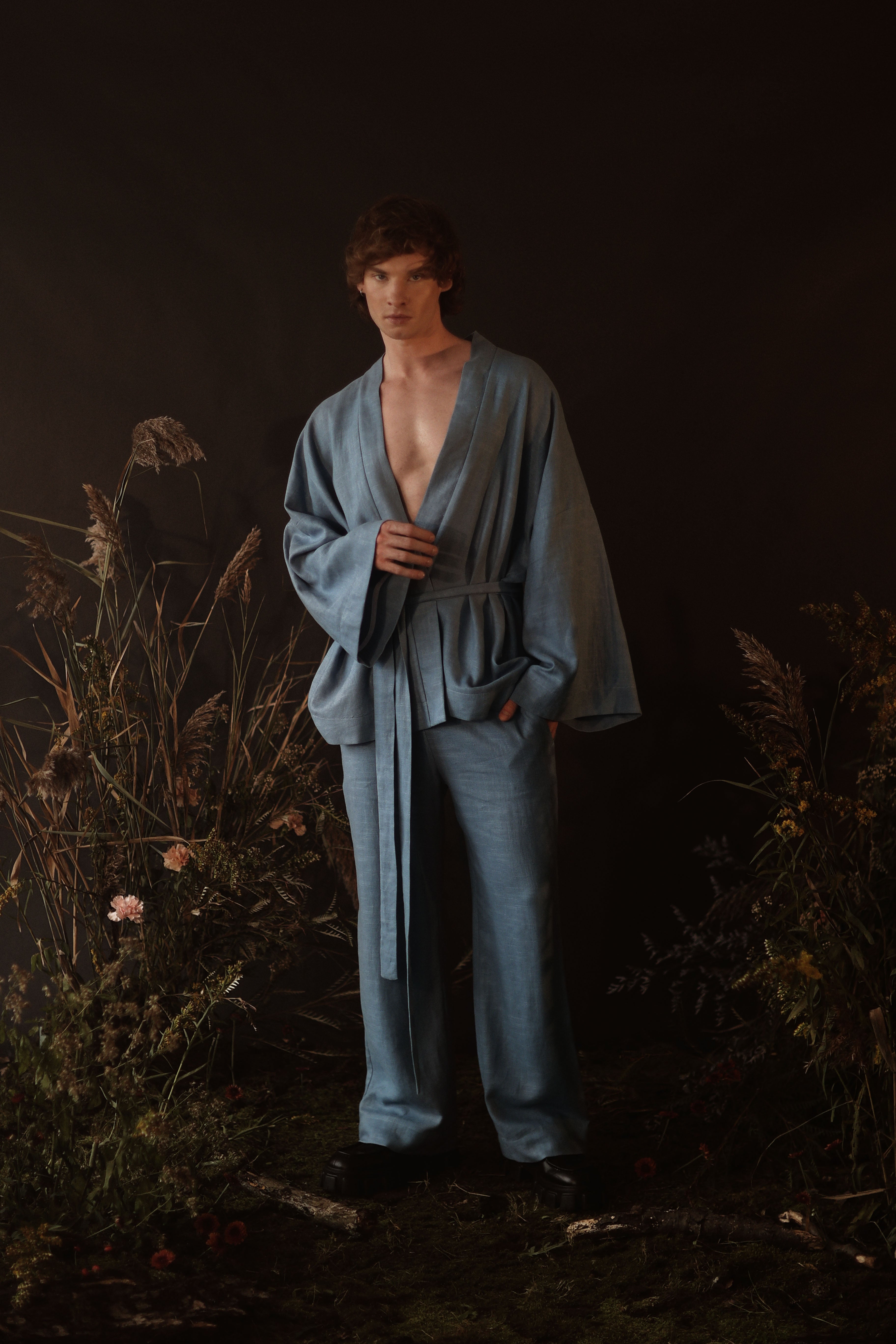 Linen kimono "Blue"