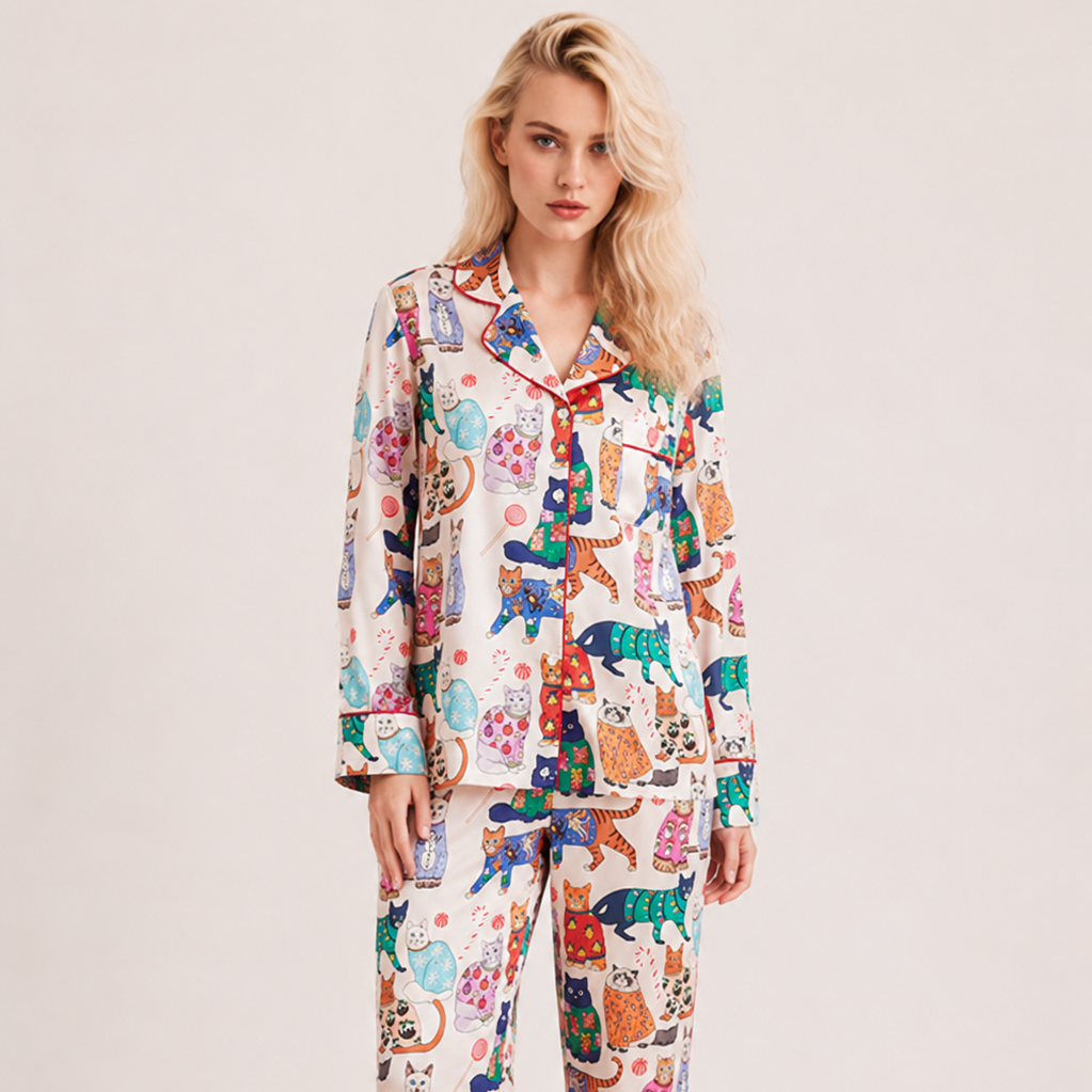 Pajama Cats print