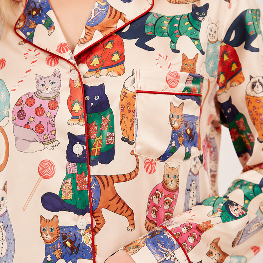 Pajama Cats print