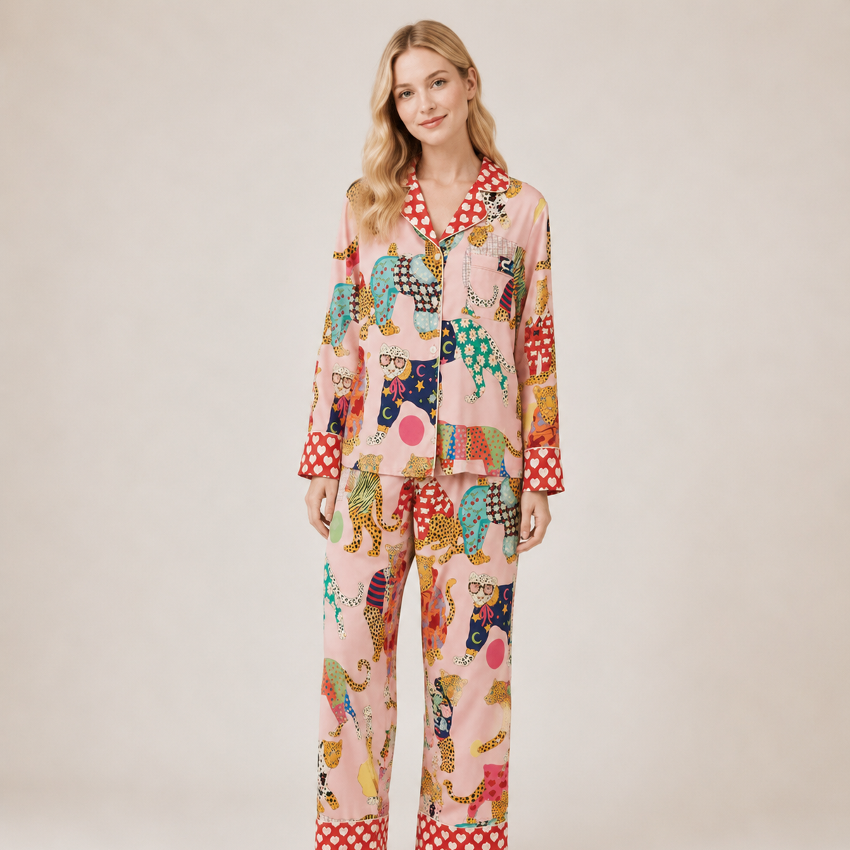 Pajama  tigers print