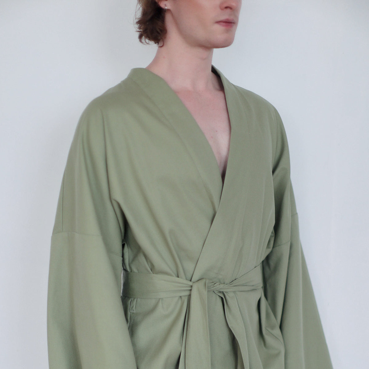 Linen kimono "Green tea"