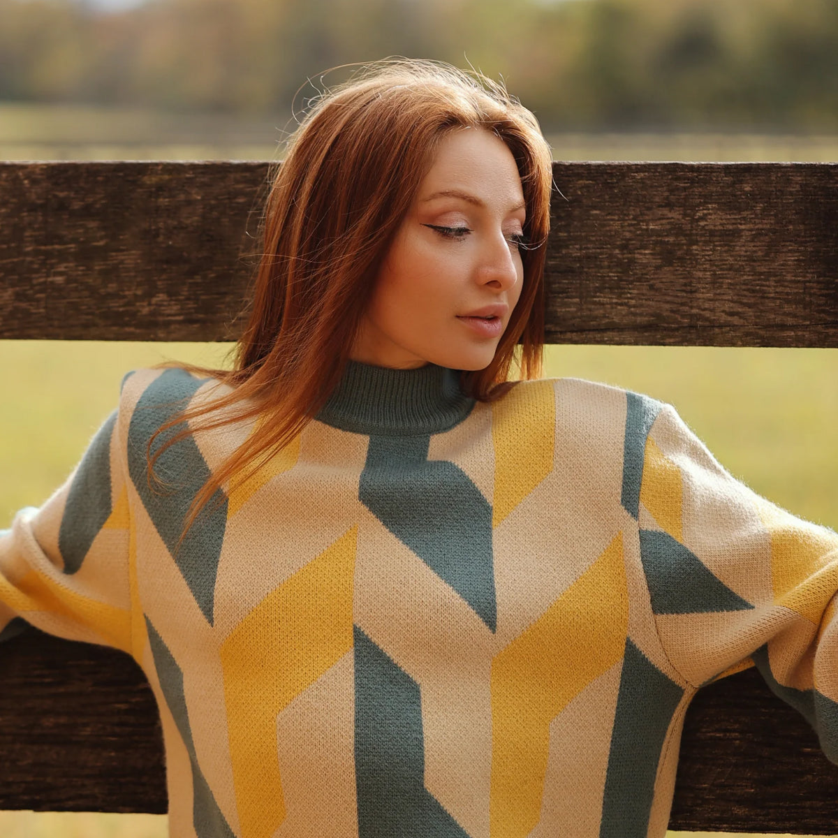 Knitted sweater geometry