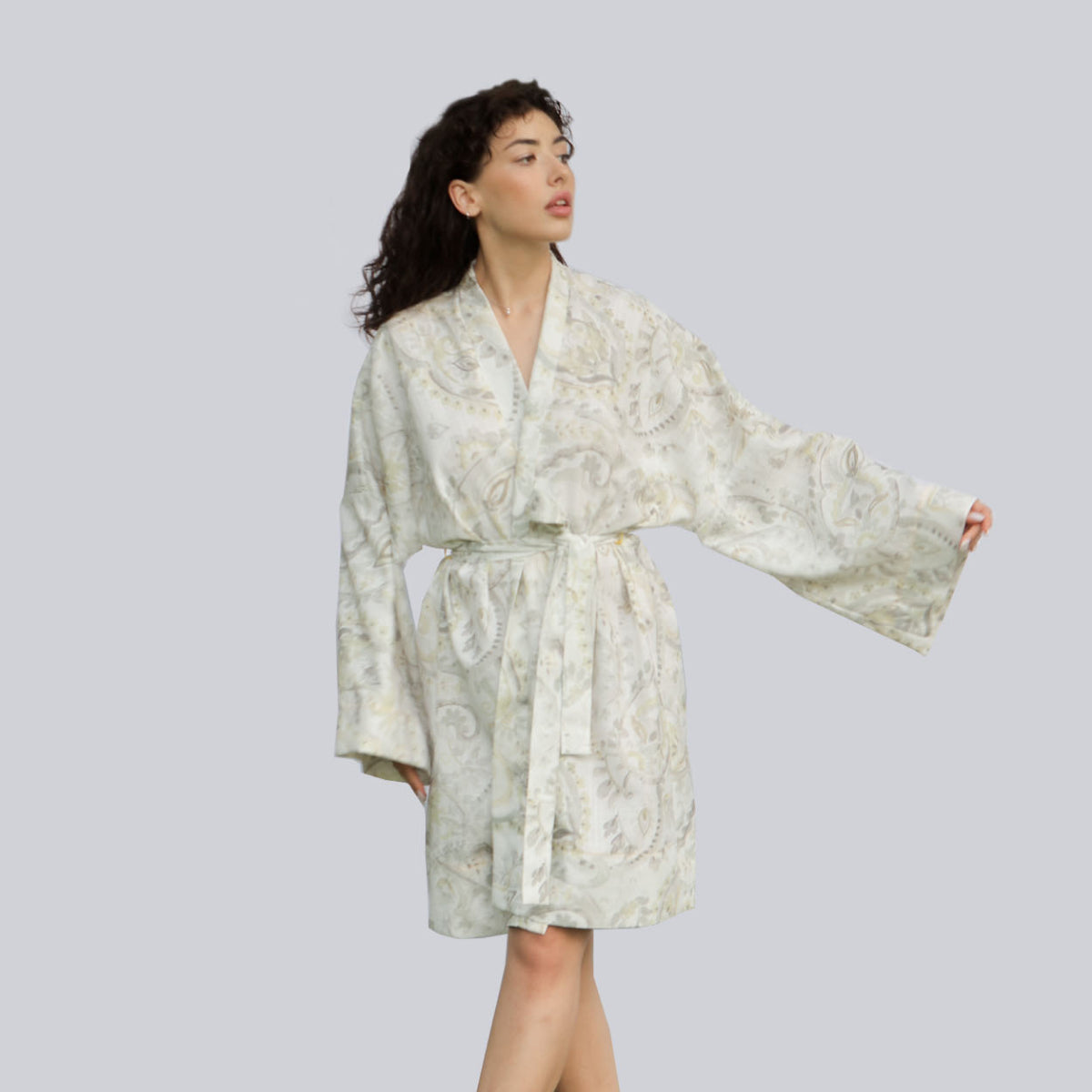 Linen bath robe