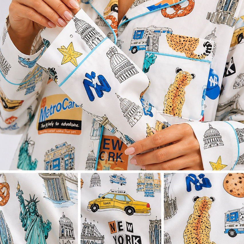 Pajama New York print